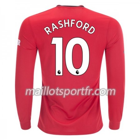 Maillot de Foot Manchester United Marcus Rashford 10 Domicile 2019/20 ML